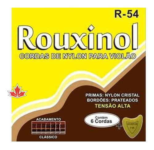Encordoamento Rouxinol Violão Nylon Tensão Alta Jg Completo