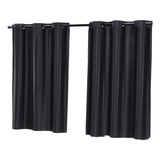 Cortina Blackout Blecaute Corta 100% A Luz 2,80 X 1,60 Mts Cor Preto