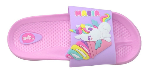 Mágicas Sandalias Tipo Slide Helado De Unicornio Para Niña