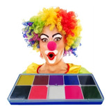 Maquillaje Para Payaso (paleta De 10 Colores)
