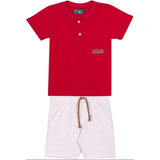 Conjunto Infantil Masculino Camiseta E Bermuda Bebê 7508