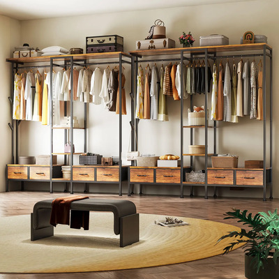 1.6m Closet De Madera, Montado En Lapared Rack Para Ropas | Meses sin interés