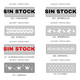 Stencils Decorativos 4,5cm X 24cm Eqarte Set X 5