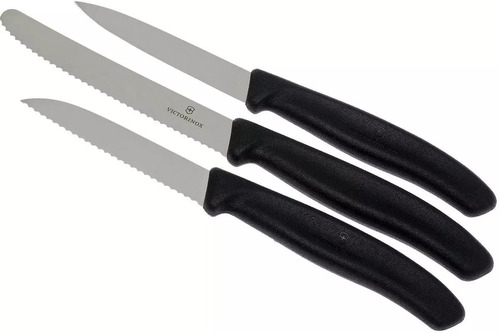 Set De Cuchillos De Verduras Negro Victorinox 6.711.3.3