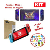 Kit Nintendo Switch Case Protector + Mica + Grips Hunter 03