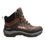 Botas Para Hombre Safetyman Trepator Senderismo Café