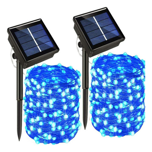 Shaoke 2x30m Serie Solar Luces Navidad Fiesta Tira (60m)