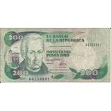 Colombia Reposición 200 Pesos Oro 10 Agosto 1992