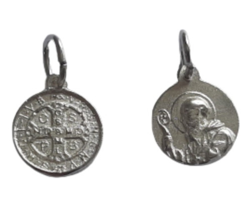  Medalla San Benito Plata 925.  11mm