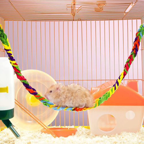 Jiebor 6pcs Sugar Glider Toys Cage Accessories Hanging Climb