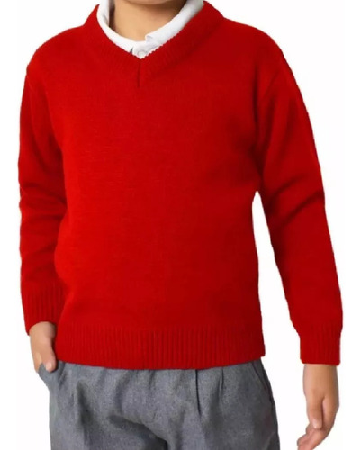 Saco Sweater Uniforme Colegial Unisex Cuello V Adulto