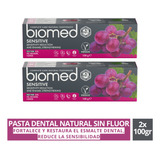 Pack 2 Pasta Dental Natural Biomed Sensitive 100gr