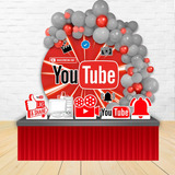 Painel Redondo Circular Decoração You Tube + Displays