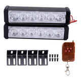 Flash Estroboscópico Cob Warning, 2 Unidades, 6 Led, Rojo, A