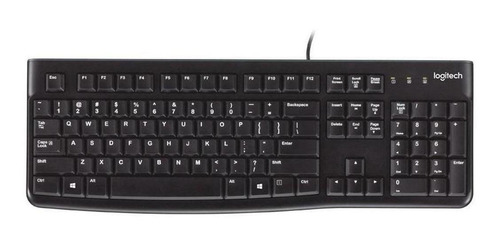 Teclado Logitech K120 Qwerty Português Brasil Cor Preto