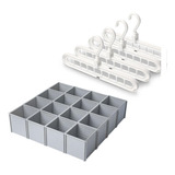Combo: Un Cubo Organizador Multiusos + 4 Ganchos Ahorradores