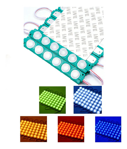 40 Módulo Tira De Led Iluminación Impermeable Multiusos 12v