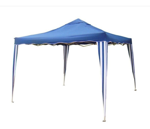 Gazebo Articulado 3x3 Tenda Para Praia Alumínio Sanfonado Cor Azul