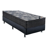 Cama Box E Colchão Iso Superpocket (88x188)-ortobom Cor Preto