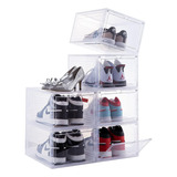 Caja De Zapatos Tenis Apilable Premium Transparente Imantada