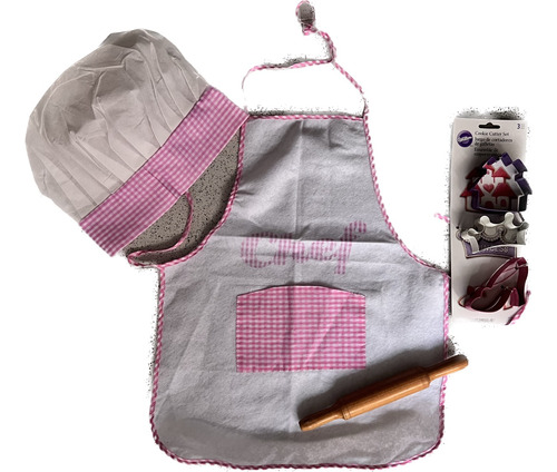 Kit Cocina Con Delantal Y Accesorios Para Niños 