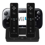 Eluugie Base De Estacion De Carga 3 En 1 Para Wii U Gamepad