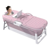 Banheira Ofurô Dobrável Portátil Adulto 148 Cm Rosa260litros