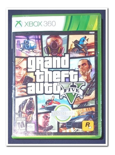 Grand Theft Auto Five V, Juego Xbox 360 Físico Con Mapa