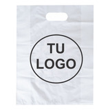 100 Bolsas Tipo Boutique Impresas Con Tu Logo 30 X 40cm