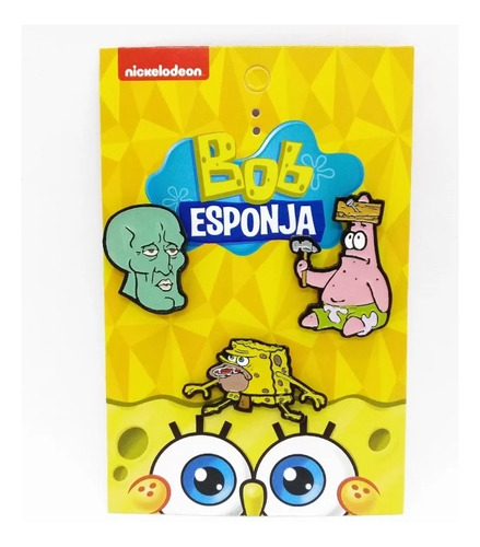 Pin Bob Esponja Calamardo Guapo X3 Pines Muy Lejano