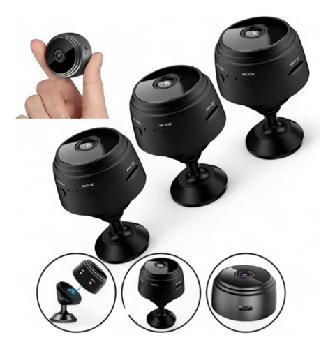 Kit 3 Mini Câmera Espiã Wi-fi Detector De Movimentos Celular