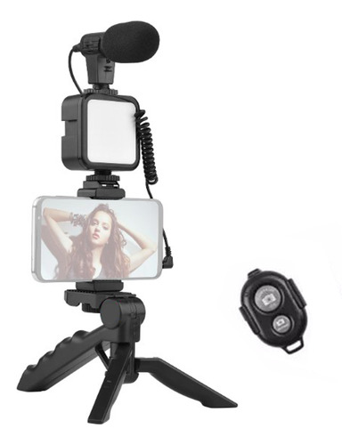 Kit De Video Vlogging Con Microfono/luz/tripode - Crazygames