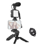 Kit De Video Vlogging Con Microfono/luz/tripode - Crazygames