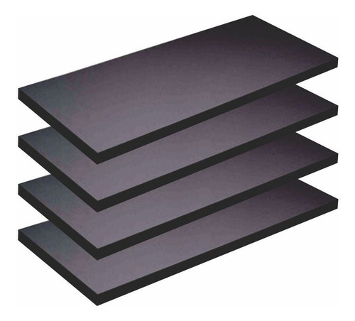 Kit 4 Prateleiras 15mm 100x20 Mdf Preto 1 Metro X 20cm 15mm.