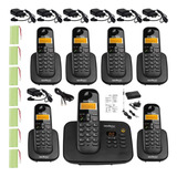 Kit Telefone Ts 3130 Com 6 Ramal Bina E Entrada Chip Celular