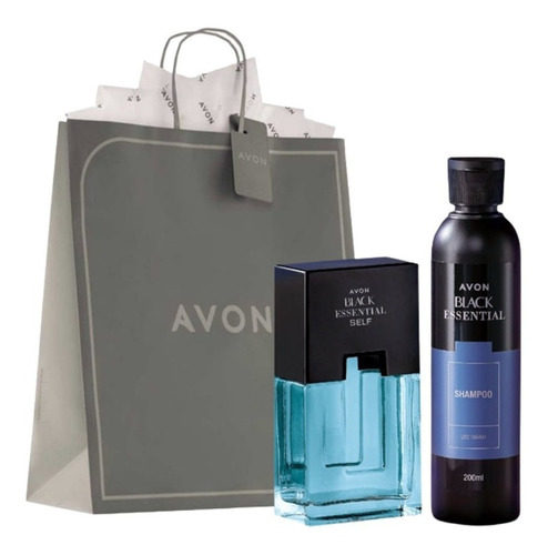 Kit Masculino Barato Avon Black Essential Self