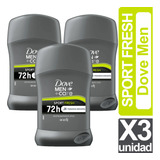 Desodorante Dove Men Barra Sport Fresh X3 Unid