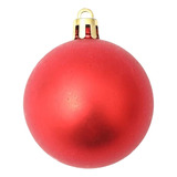 Decoração Bola De Natal 8cm 8 Unidades Cor Vermelho