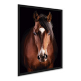 Quadro Decorativo Cavalo Marrom Alazão Animal A3 30x42cm