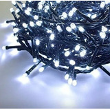 Luces De Navidad Para Arbol 100 Led (blanco Hielo)