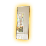 Espelho Retangular  + Led 160x60 Minimalista Metal Quadrado