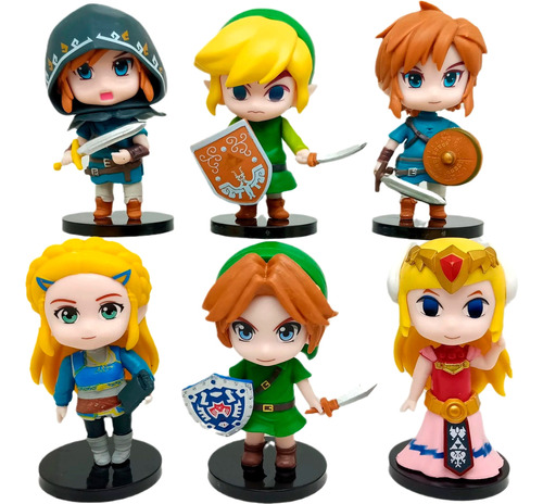 The Legends Of Zelda Coleccion X6 Figuras Link