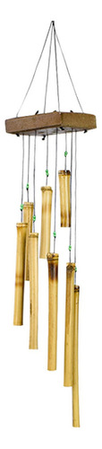 Mensageiro Sino Dos Ventos 55cm Quadrado Bambu Decoração