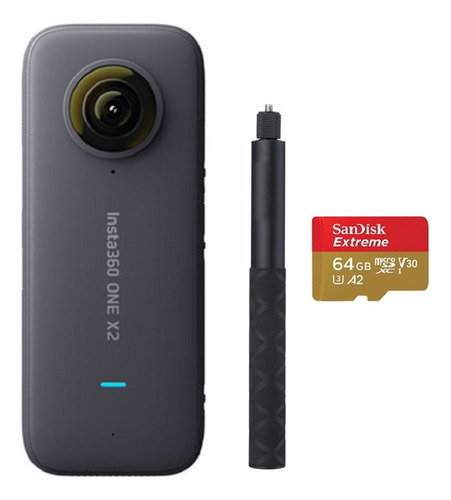 Cámara Deportiva Insta360 One X2+64gb+selfie Stick Invisible