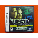 Csi Deadly Intent The Hidden Cases Original Nintendo Ds