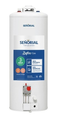 Termotanque Señorial 85 Litros Zafiro Multigas Carga Superio