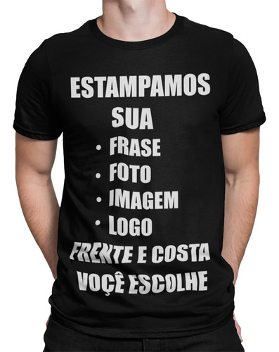 Kit 2 Camisetas Camisa Personalizada Logomarca Empresa Foto