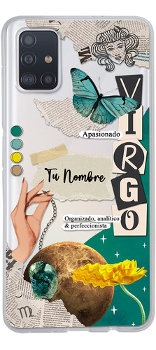 Funda Para Galaxy Mujer Signo Zodiaco Virgo Con Tu Nombre