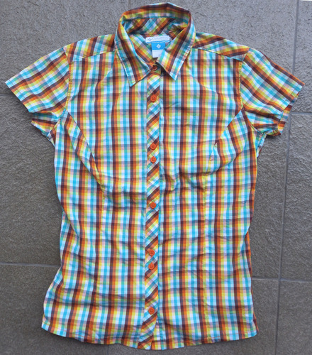 Camisa Columbia Algodón Elastizado Xsmall M/corta Impecable