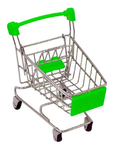 Changuito Supermercado Juguete Adorno 10cm Mini Carrito Deco